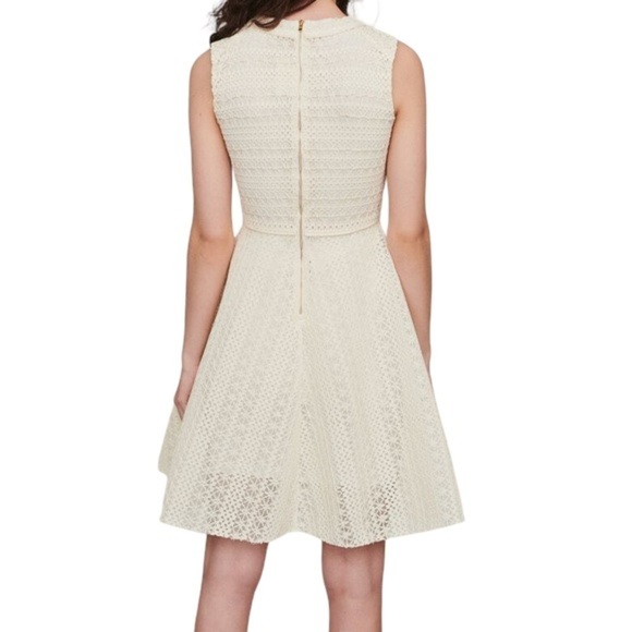 Maje Paris Guipure Crochet Lace Dress - Reinette Fit-and-Flare Dress - Picture 6 of 16